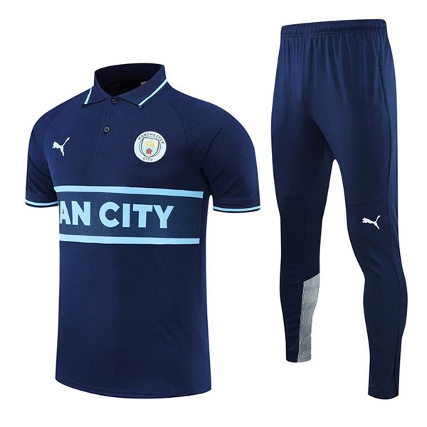 Polo Manchester City Conjunto Completo 2022/23 Azul Marino